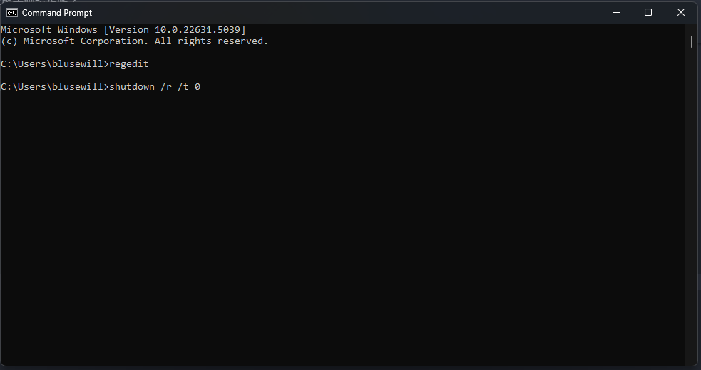 Shutdown Command Exmaple