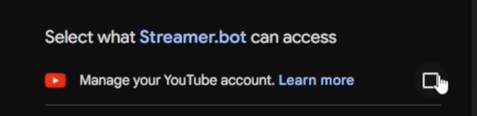 Allow Manage Your YouTube Account