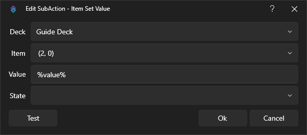 slide indicator settings